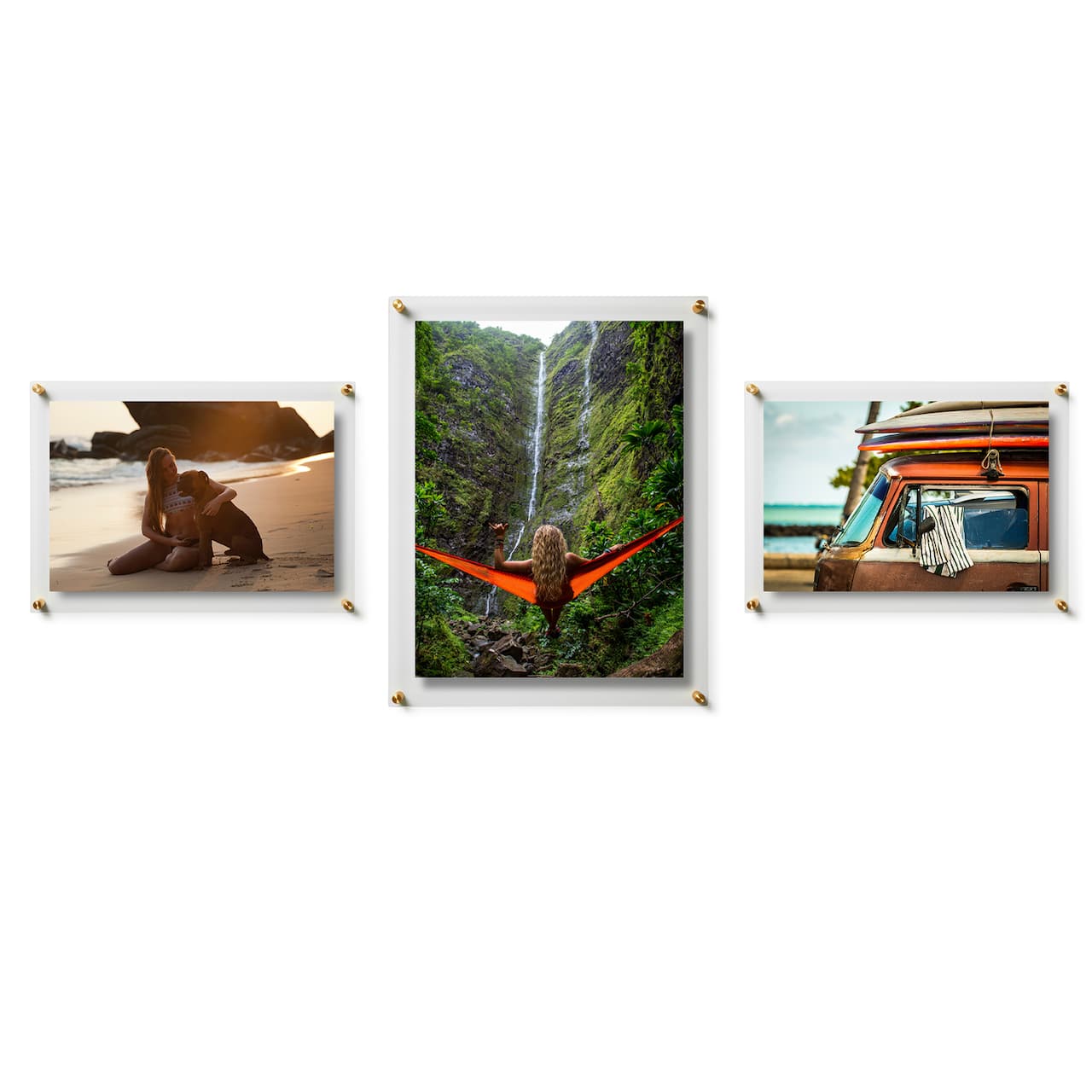 Wexel Art Mixed Double Panel Acrylic Floating Frames Set of 3